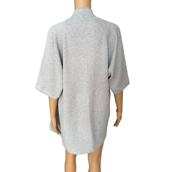 Chico’s Ribbed Coolmax Cardigan open front cotton blend size 1 or M - Picture 3 of 7